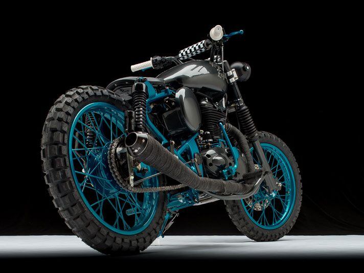 AJ Harris Builds A 2013 Royal Enfield Dirt Bobber Motorcycle Cruiser