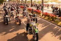 Motorcycles riding at Italian Bike Week