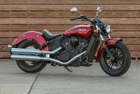 2021 indian scout sixty parked in front of wood fence