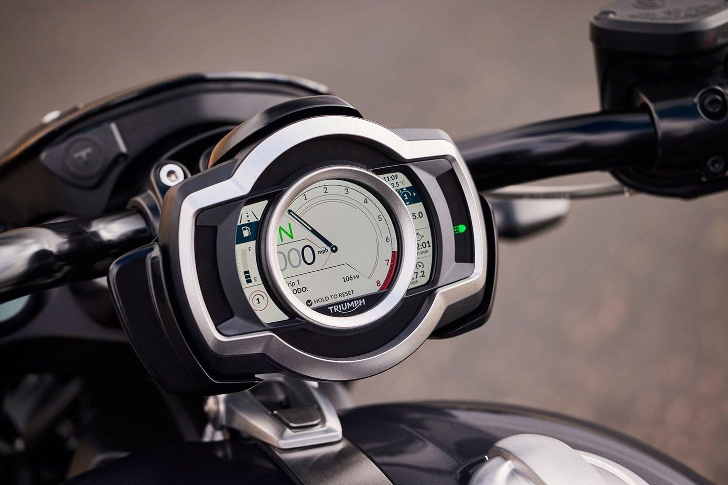 Electronics includes cornering ABS, traction control, cruise control, and four rider modes as standard, most viewable on the 5-inch TFT display.