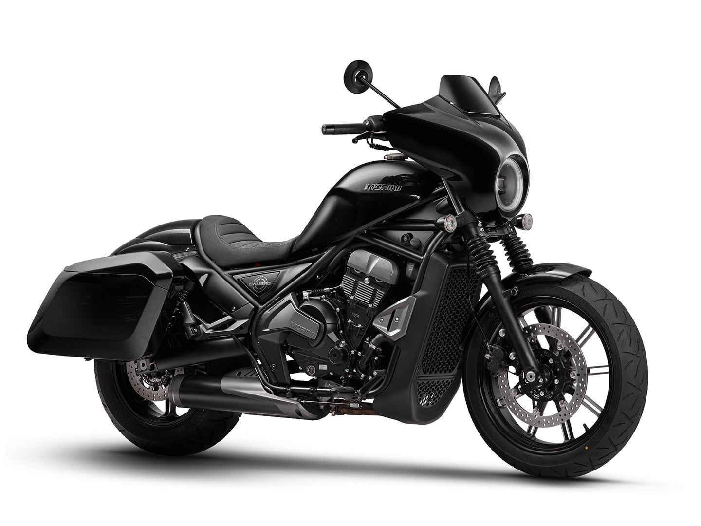 The Calibro will also come in a bagger version, which looks to be a fully focused design rather than just a bunch of add-ons. At 650cc, it also won't have too many competitors.