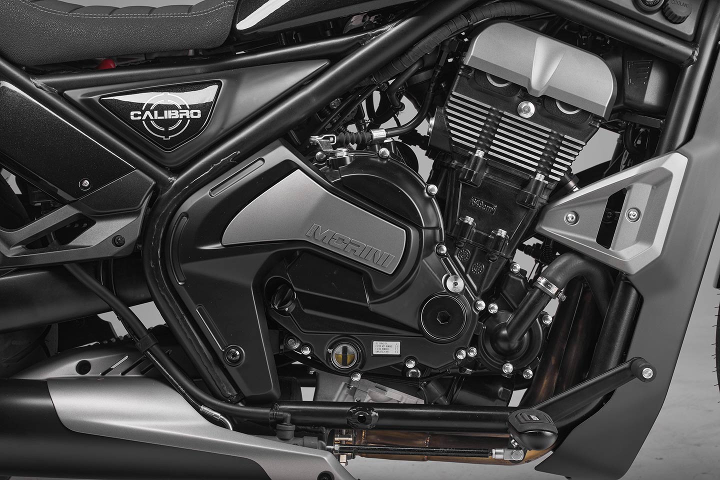 The liquid-cooled 649cc engine is used in several other Moto Morini models but has been revised for cruiser duty.