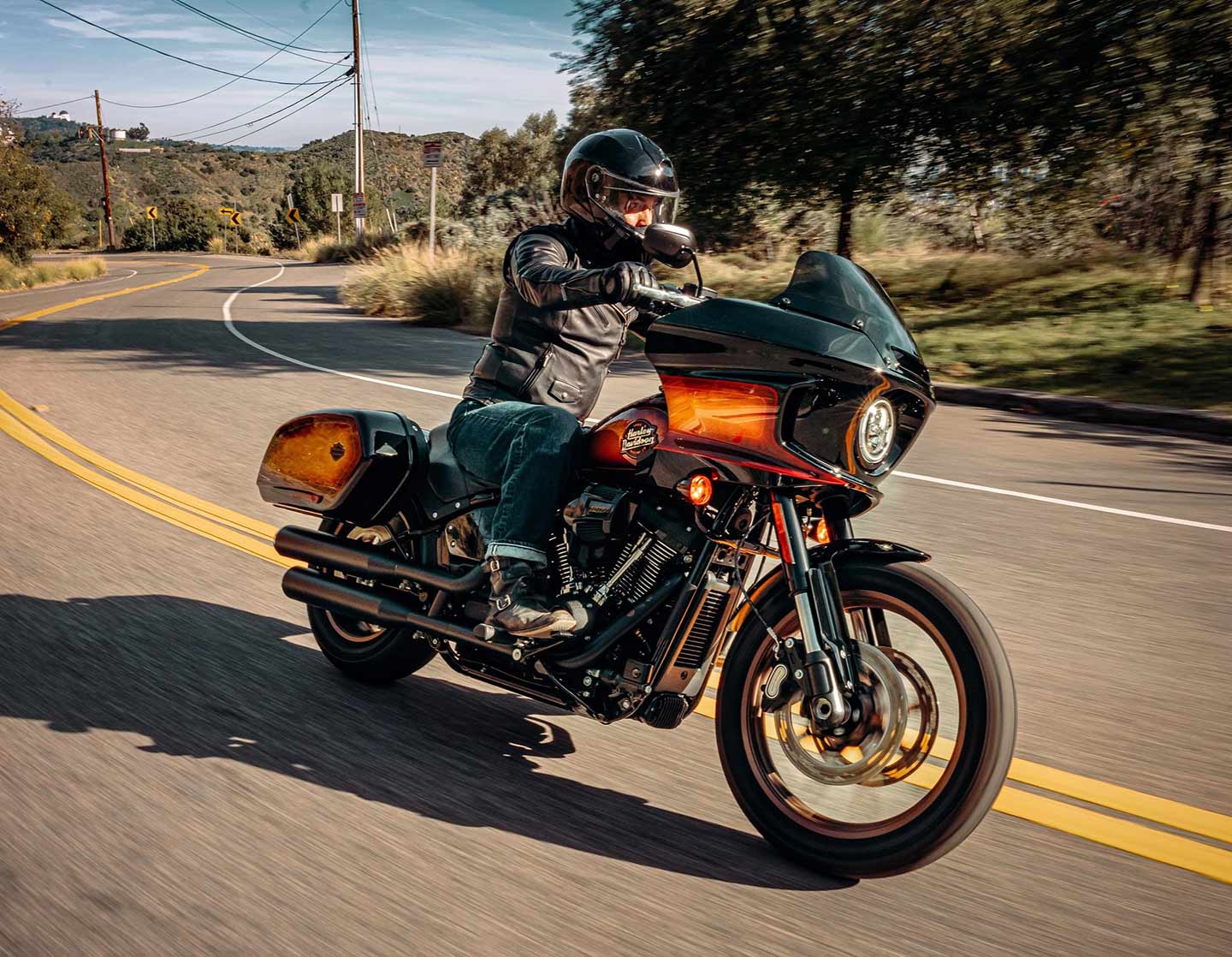 The 2024 Low Rider ST joins H-D's Enthusiast Collection with this rock 'n' roll–inspired, limited-run Tobacco Fade treatment.