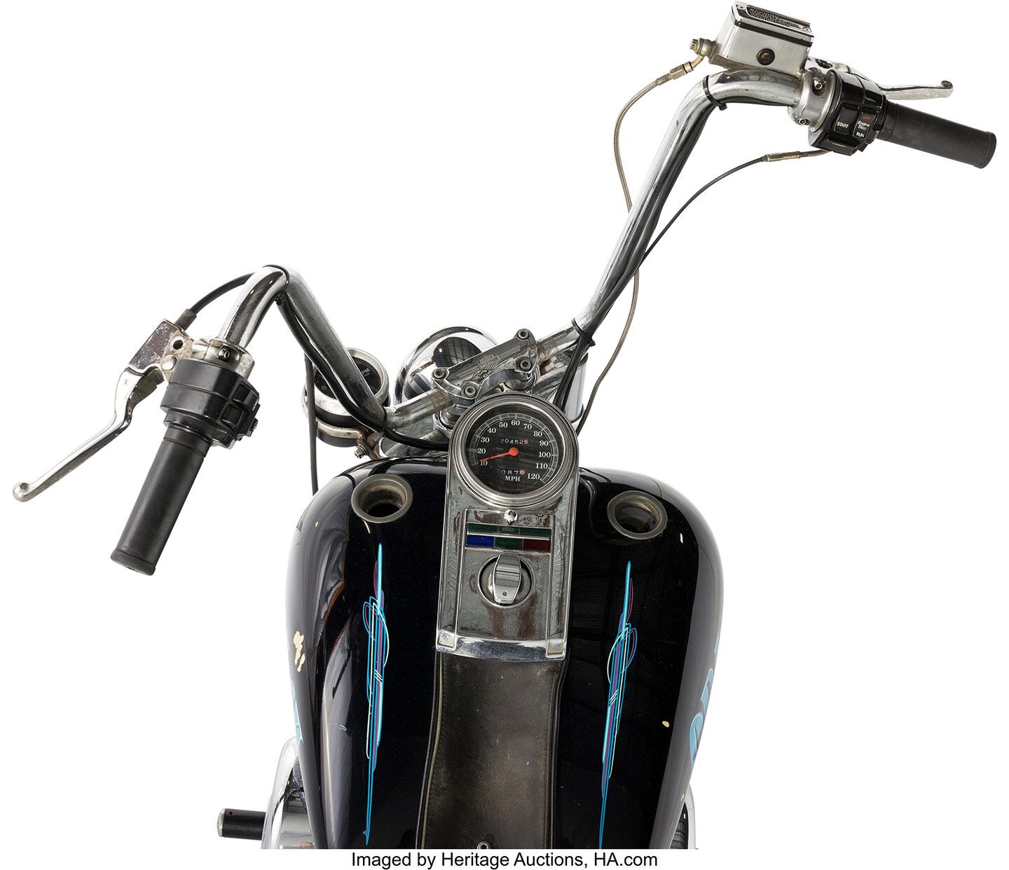 The view from Grace's cockpit with its fork-mounted tachometer and rarely seen pinstriping.