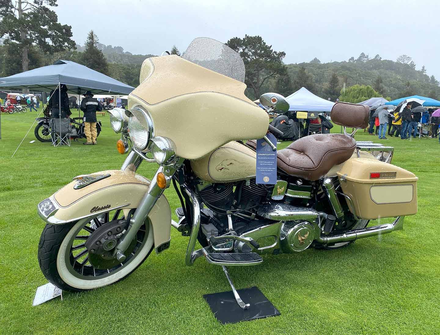 First Place, American was given to John Ventura's 1979 Harley-Davidson Electra Glide.