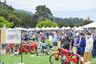 Classic motorcycles parked on lawn at Quail MotoFest