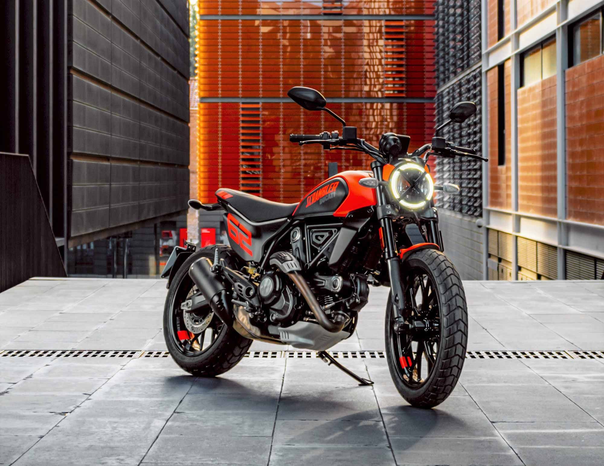 The new Scrambler Full Throttle goes a bit sportier with a dedicated saddle and livery. Red tags on alloy wheels, a homologated Termignoni silencer, Ducati Performance LED indicators, and standard Quick Shift complete the performance vibe.