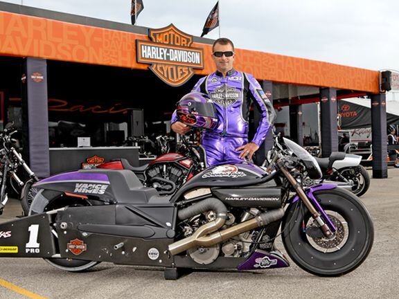 Harley NHRA Team Debuts Hard Candy Custom At Indy | Motorcycle Cruiser