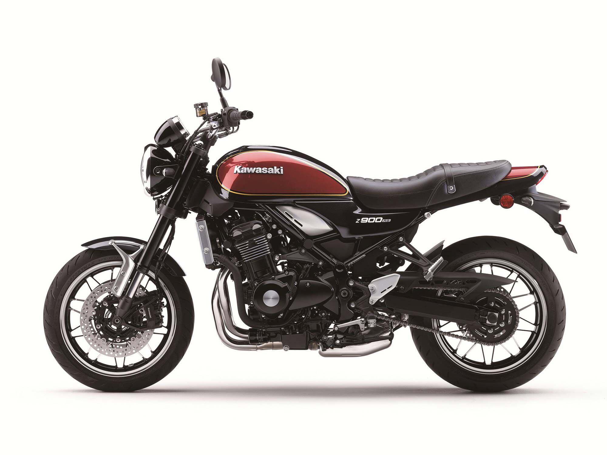 Retro cool is the name of the game for the Z900RS, which rolls into 2023 with a new Imperial Red colorway and a small price increase.